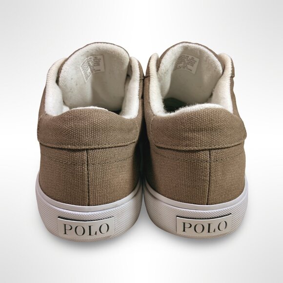 Polo Ralph Lauren 8d Gray Canvas Humberto Shoes 8D Men's Casual Sneakers - Picture 8 of 9